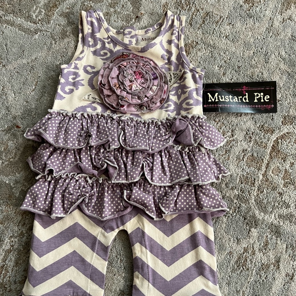 Mustard Pie NWT romper 6 months.  Darling!